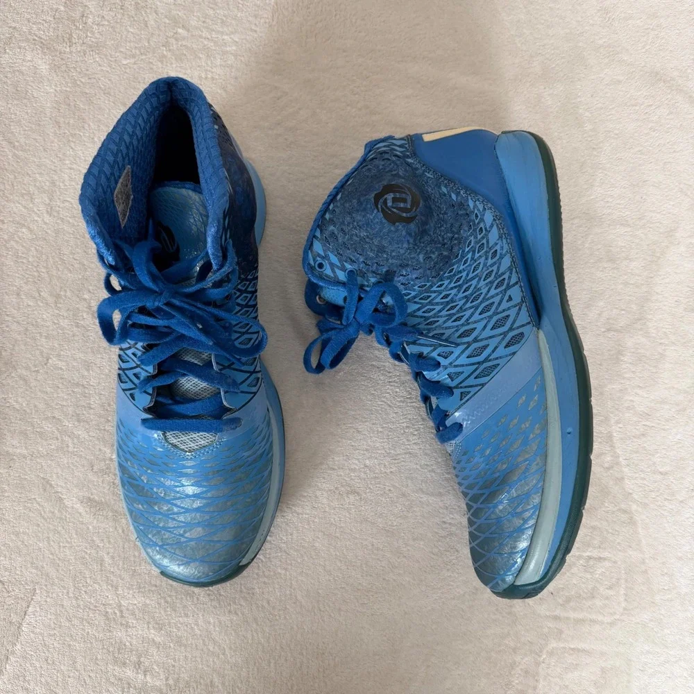 Adidas D Rose 3.5 Blue Basketball Shoes High Top Mens 11